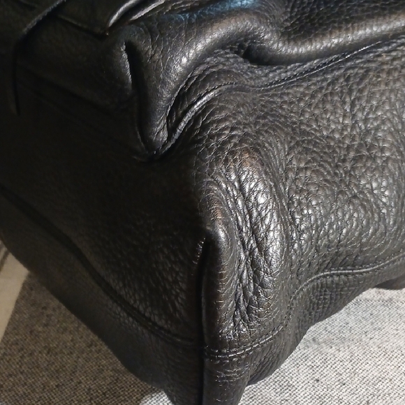 Designer Black Leather Tote Bag - Picture 9 of 16